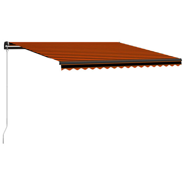 vidaXL Auvent manuel r&eacute;tractable 450x300 cm Orange et marron
