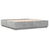 vidaXL Cadre de lit avec LED sans matelas gris b&eacute;ton 180x200 cm
