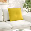 vidaXL Coussin de Dos Jaune 60 x 50 cm Tissu en velours c&ocirc;tel&eacute;