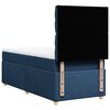 vidaXL Sommier &agrave; lattes de lit avec matelas Bleu 100x200 cm Tissu