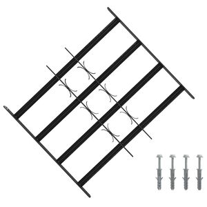 vidaXL Grille de s&eacute;curit&eacute; pour fen&ecirc;tres avec 4 barres crois&eacute;es 3 pc