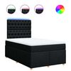 vidaXL Sommier &agrave; lattes de lit avec matelas Noir 120x200 cm Tissu
