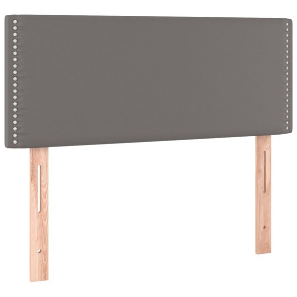 vidaXL T&ecirc;te de lit &agrave; LED Gris 80x5x78/88 cm Similicuir