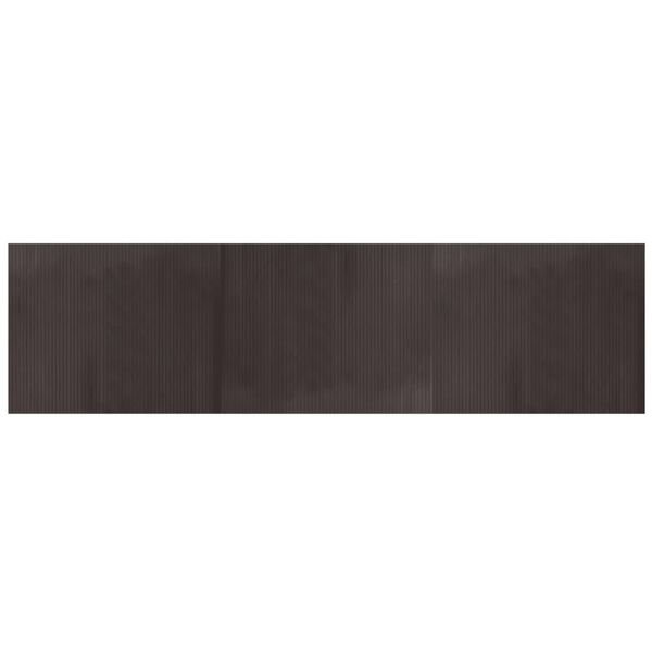 vidaXL Tapis rectangulaire marron fonc&eacute; 80x300 cm bambou