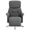 vidaXL Fauteuil inclinable avec repose-pieds gris fonc&eacute; tissu