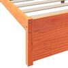 vidaXL Lit Biblioth&egrave;que avec stockage 2 pcs Cire marron 200 x 120 cm