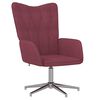 vidaXL Chaise de relaxation avec tabouret Rouge bordeaux Tissu