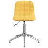vidaXL Chaises pivotantes &agrave; manger lot de 2 jaune tissu