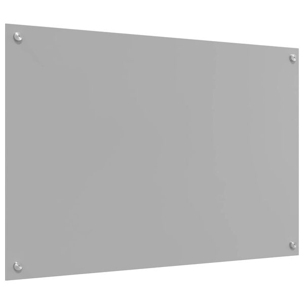 vidaXL Cr&eacute;dence de cuisine Gris clair 90 x 60 cm verre tremp&eacute;