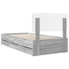 vidaXL Cadre de lit Gris Sonoma 75 x 190 cm Bois d&rsquo;ing&eacute;nierie