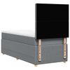 vidaXL Sommier &agrave; lattes de lit et matelas Gris clair 90x190 cm Tissu