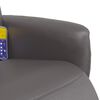 vidaXL Fauteuil inclinable de massage repose-pieds gris similicuir