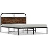 vidaXL Cadre de lit sans matelas 150x200 cm ch&ecirc;ne fum&eacute; bois ing&eacute;nierie