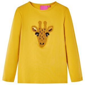 T-shirt enfants &agrave; manches longues ocre fonc&eacute; 104