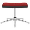 vidaXL Chaise de relaxation et tabouret Rouge bordeaux Velours et PVC