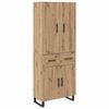 vidaXL Haut Armoire 2 pc Ch&ecirc;ne artisanal 69,5 x 34 x 180 cm