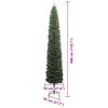 vidaXL Sapin de Noël artificiel Vert 300 cm PVC et acier et plastique