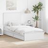 vidaXL Lit de Rangement Blanc 90 x 200 cm Bois d'ing&eacute;nierie