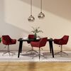 vidaXL Chaises pivotantes &agrave; manger lot de 4 Rouge bordeaux Tissu