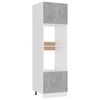 vidaXL Armoire &agrave; micro-ondes Gris b&eacute;ton 60x57x207 cm Bois d&rsquo;ing&eacute;nierie