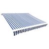 vidaXL Tissu de remplacement pour auvent bleu et blanc 400x300 cm polyester
