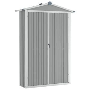 vidaXL Abri de jardin Gris 116x45x175 cm Acier galvanis&eacute;