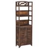 vidaXL Vitrine Marron fonc&eacute; 46x24x140 cm Bois massif de Paulownia