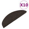 vidaXL Tapis d'escalier auto-adh&eacute;sifs 10 pcs anthracite 56x17x3 cm