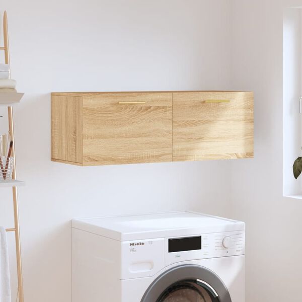 vidaXL Armoire murale ch&ecirc;ne sonoma 100x36,5x35 cm bois d'ing&eacute;nierie