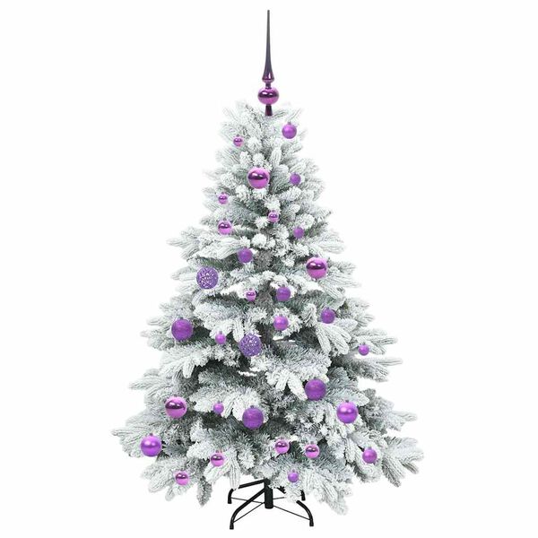 vidaXL Sapin de No&euml;l artificiel avec 150 LED Blanc 120 cm PE et PVC