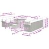 vidaXL Ensemble de canap&eacute; de jardin 10 pcs Beige polyrotin