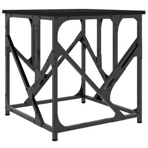 vidaXL Table basse noir 45x45x47,5 cm bois d'ing&eacute;nierie