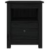 vidaXL Tables de chevet 2 pcs Noir 40x35x49 cm Bois de pin massif