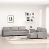 vidaXL Ensemble de canap&eacute;s 3 pcs avec coussins Gris clair Tissu