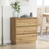 vidaXL Cabinet de chevet avec tiroir Ch&ecirc;ne artisanal 71 x 34,5 x 75 cm