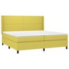 vidaXL Sommier &agrave; lattes de lit matelas LED Vert 200x200 cm Tissu