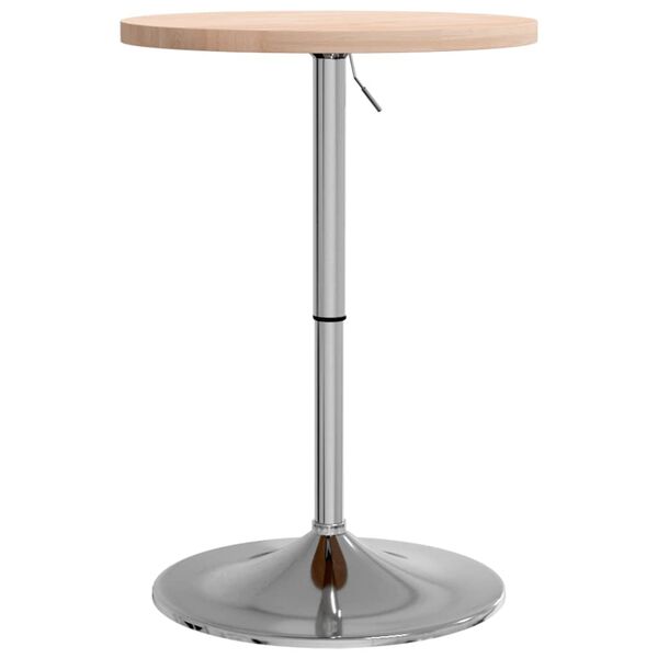 vidaXL Table de bar &Oslash;50x90,5 cm bois massif de ch&ecirc;ne