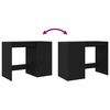 vidaXL Bureau avec porte Ch&ecirc;ne noir 100 x 49 x 74 cm Bois d'ing&eacute;nierie