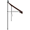 vidaXL Auvent manuel r&eacute;tractable avec LED 400 cm Orange et marron
