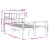 vidaXL Lit biblioth&egrave;que sans matelas cire marron 120x200 cm pin massif