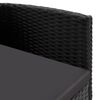 vidaXL Chaises de jardin coussins noir lot de 4 noir résine tressée