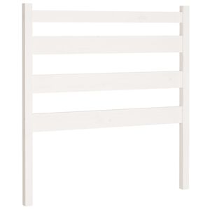 vidaXL T&ecirc;te de lit Blanc 106x4x100 cm Bois massif de pin
