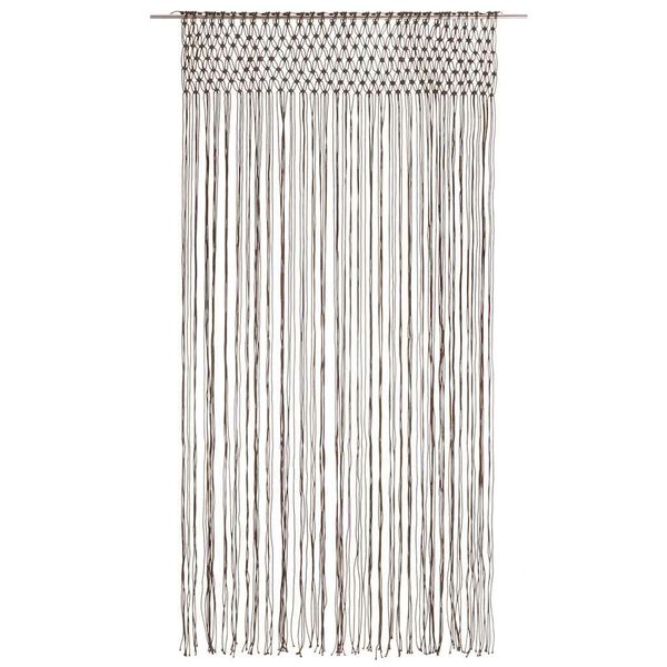 vidaXL Rideau en macramé Taupe 140x240 cm Coton