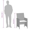 vidaXL Ensemble de bistro 3 pcs et coussins gris clair r&eacute;sine tress&eacute;e