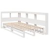 vidaXL Lit biblioth&egrave;que sans matelas blanc 90x190cm bois de pin massif
