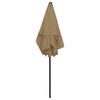 vidaXL Parasol de plage taupe 180x120 cm