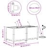 vidaXL Cache-pot de jardin 2 pcs Noir Acier