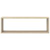 vidaXL &Eacute;tag&egrave;res cube murales 6 pcs Blanc/ch&ecirc;ne 80x15x26,5 cm
