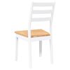vidaXL Chaises à manger 2 pcs blanc bois massif caoutchouc