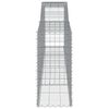vidaXL Paniers &agrave; gabions arqu&eacute;s 20 pcs 400x50x100/120 cm Fer galvanis&eacute;